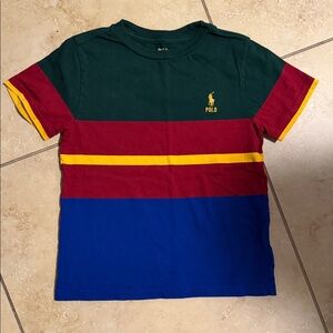 Polo by Ralph Lauren Kids Striped Tee in Green, Red, Yellow, and Blue